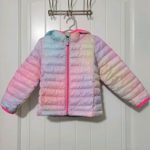 Toddler Girl's Rainbow Puffer Jacket